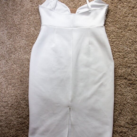 ASOS, White and Sequin Midi Dress, 10 - Picture 4 of 4